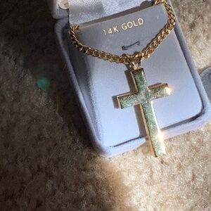14K Gold Cross Pendant